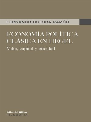 cover image of Economía política clásica en Hegel